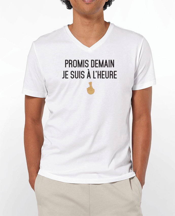 T-shirt homme Promis demain je suis à l'heure - mixed version par tunetoo