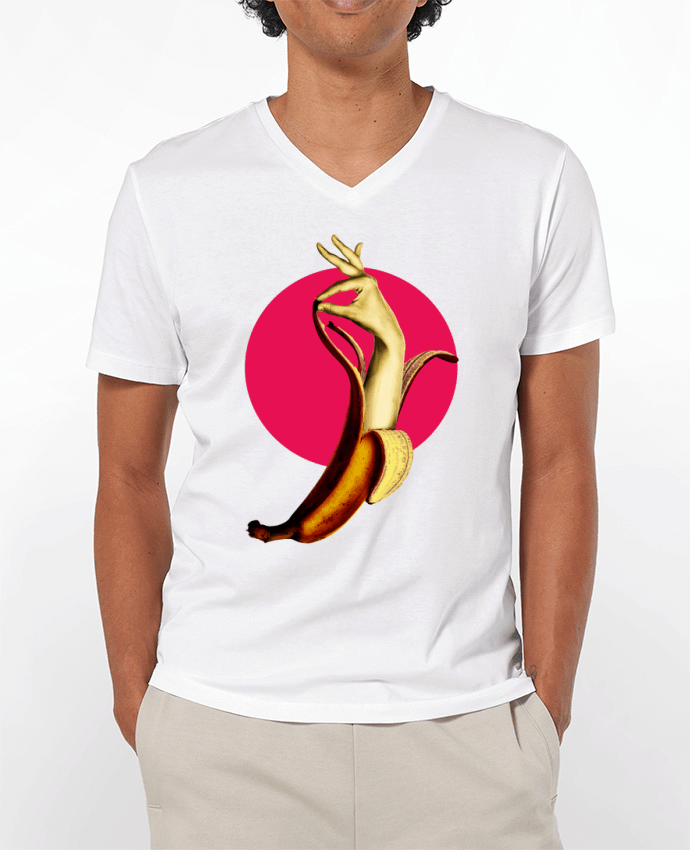 Camiseta Hombre Cuello en V 180g El banana por ali_gulec