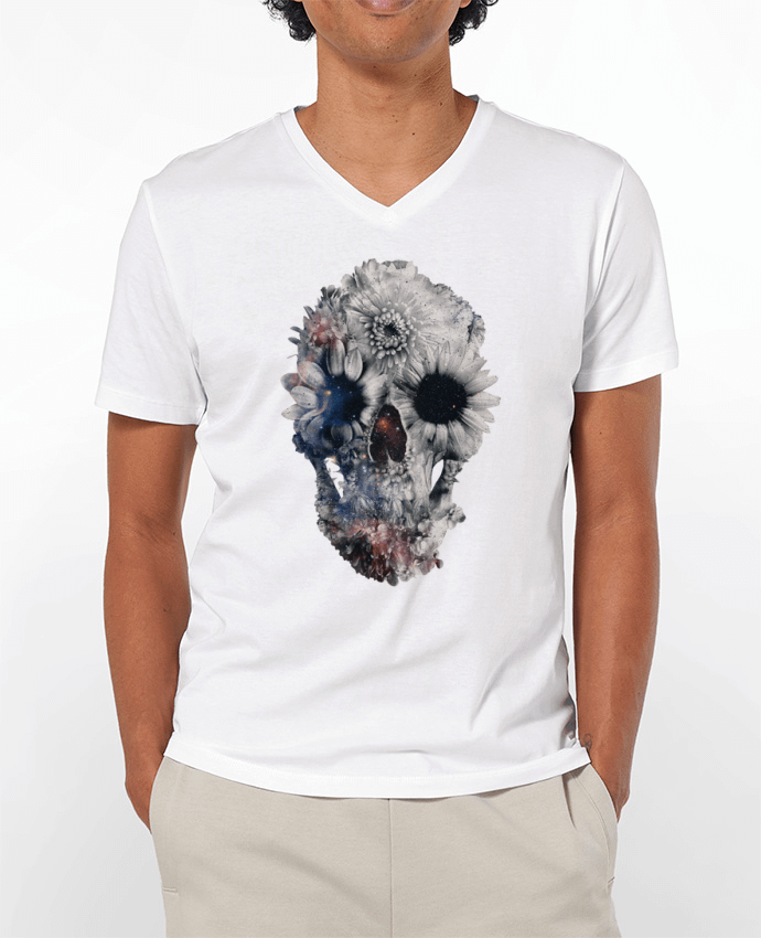 T-shirt homme Floral skull 2 par ali_gulec