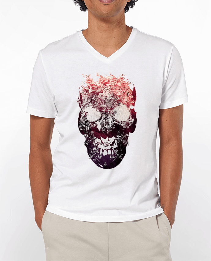 T-shirt homme Floral skull par ali_gulec
