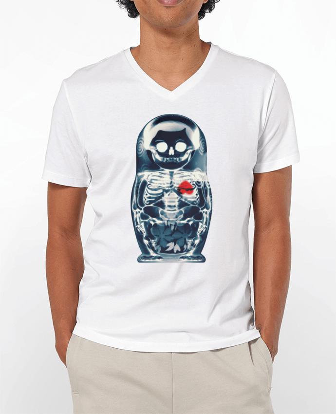 T-Shirt V-Neck Men 180g Nesting doll by ali_gulec