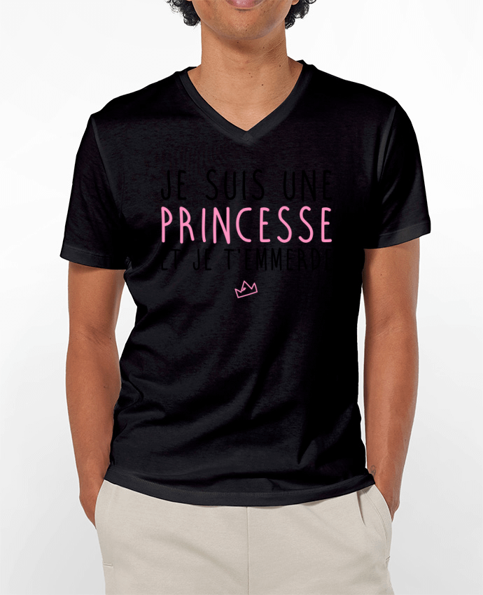 T-shirt homme Je suis une princesse et je t'emmerde par La boutique de Laura