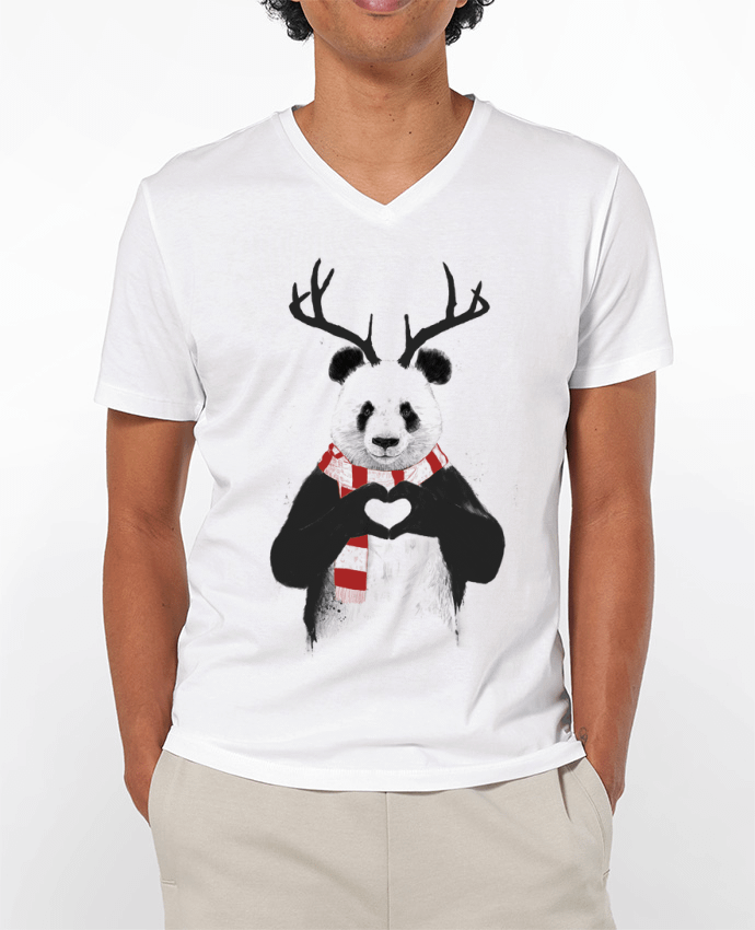 T-shirt homme X-mas Panda par Balàzs Solti