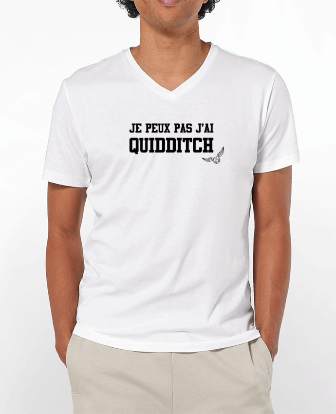 T-Shirt V-Neck Men 180g Je peux pas j'ai quidditch by tunetoo