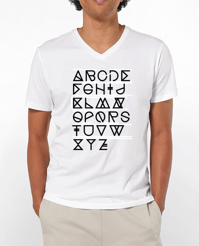 T-shirt homme Geometrical ABC White par na.hili