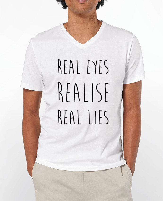 T-shirt homme Real eyes realise real lies par tunetoo