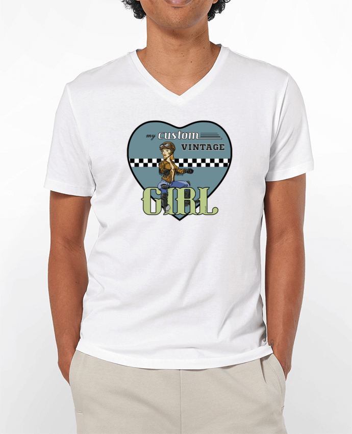 T-shirt homme My custom vintage girl par 