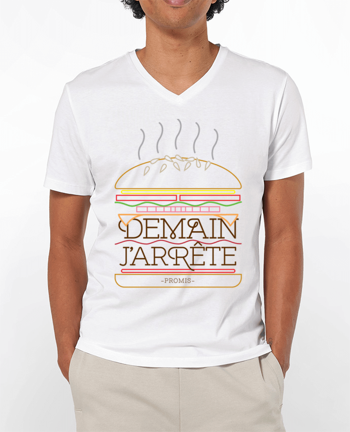 T-shirt homme Promis, j'arrête les burgers par Promis