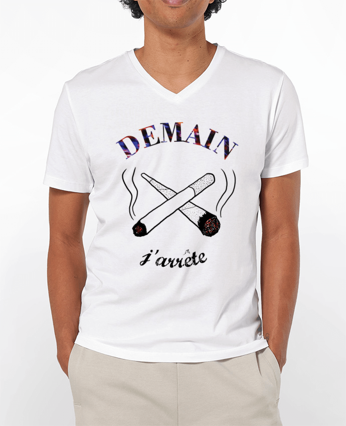 T-shirt homme Demain j'arrête de fumer par Promis