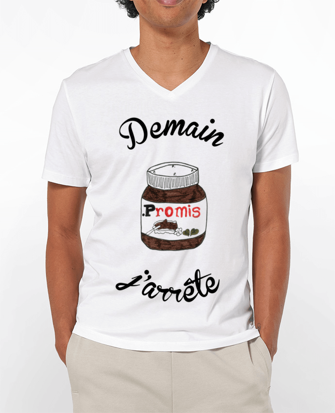 T-shirt homme Demain j'arrête le Nutella par Promis