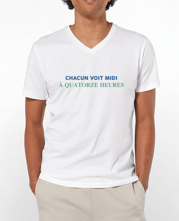T-shirt homme Chacun voit midi à quatorze heures par tunetoo