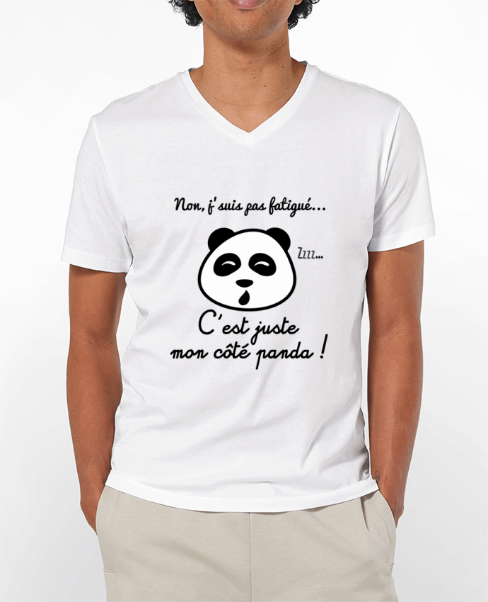 T-shirt homme Non j'suis pas fatigué c'est mon côté panda par Benichan