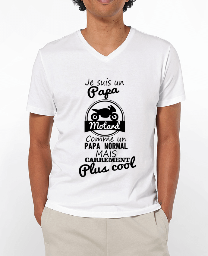 T-shirt homme Papa motard, cadeau père, fête des pères, moto par Benichan