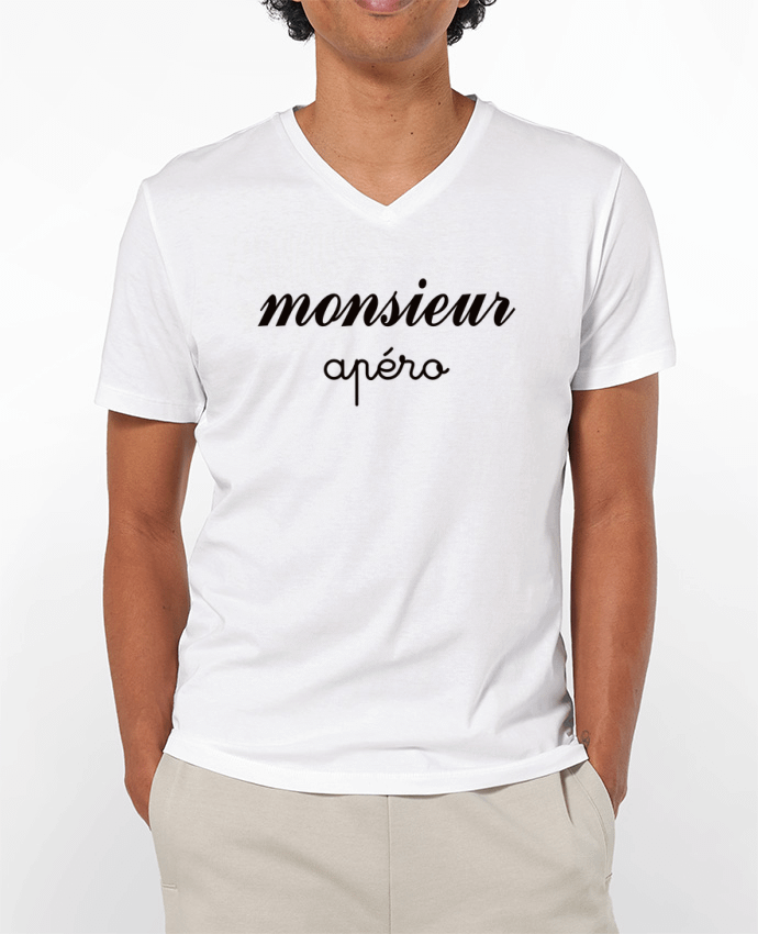 T-Shirt V-Neck Men 180g Monsieur Apéro by Freeyourshirt.com