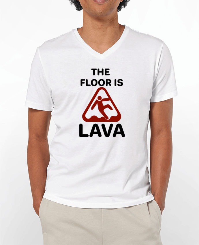 T-shirt homme The floor is lava par tunetoo