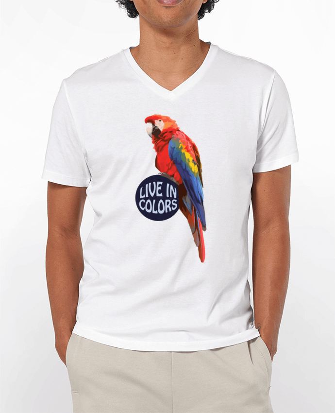 T-shirt homme Perroquet - Live in colors par justsayin