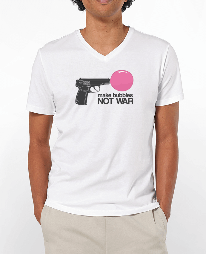 T-shirt homme Make bubbles NOT WAR par justsayin
