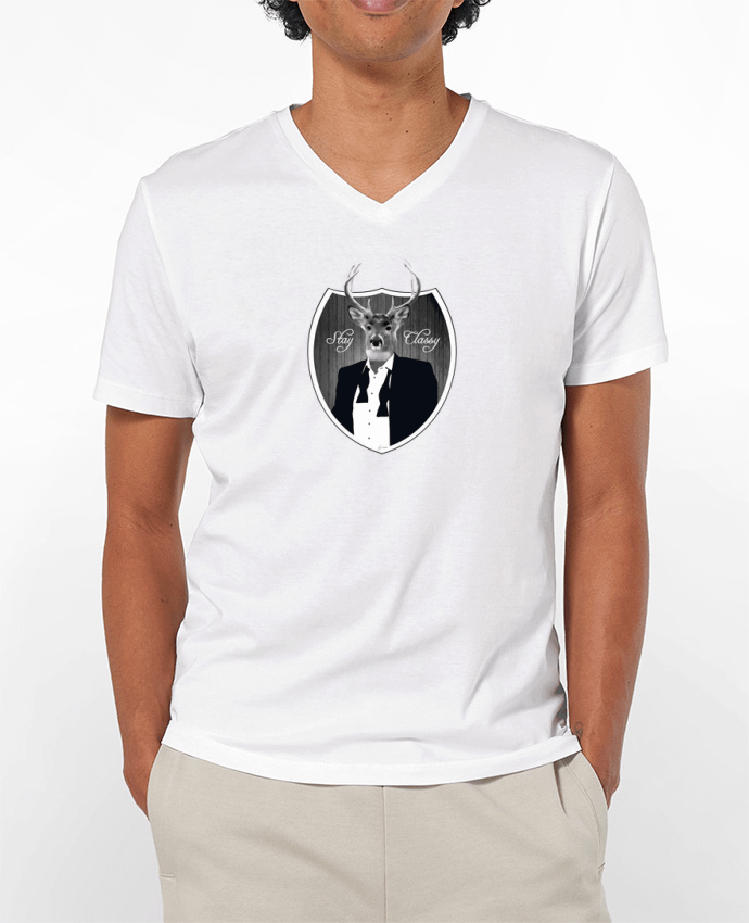 T-shirt homme Cerf Stay classy par justsayin