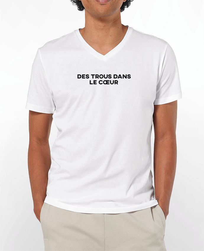T-shirt homme des trous dans le cœur par tunetoo