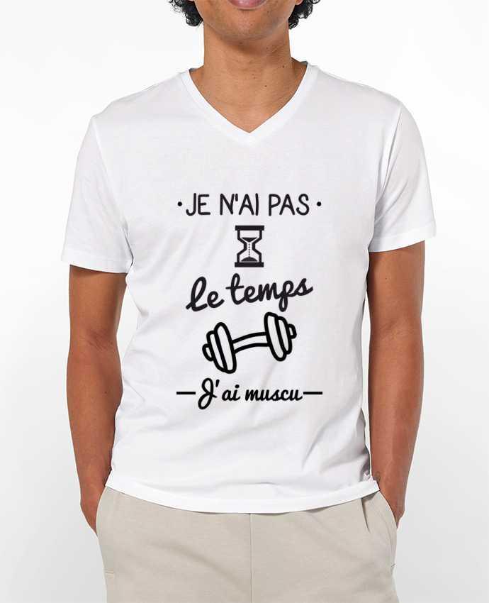 T-shirt homme Pas le temps, j'ai muscu, tee shirt musculation par Benichan