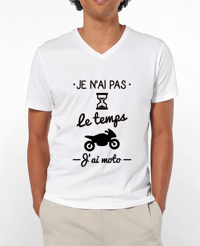 T-shirt homme Pas le temps j'ai moto, motard par Benichan