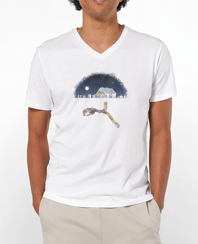 Camiseta Hombre Cuello en V 180g Always Digging por Florent Bodart