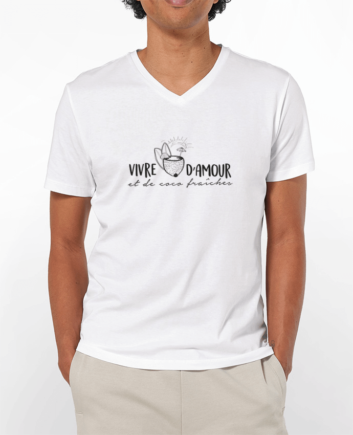 T-shirt homme Vivre d'amour et d'eau fraîche ! par IDÉ'IN