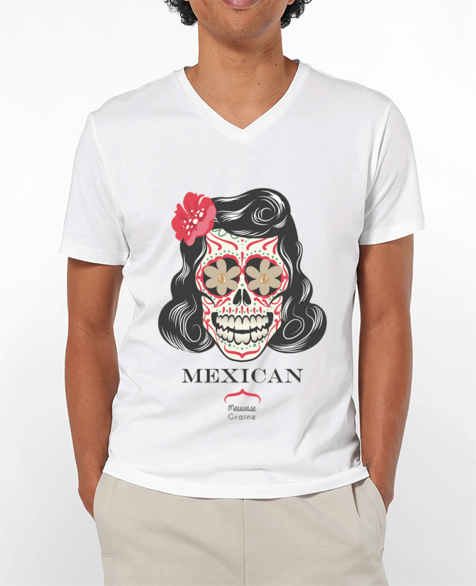 T-shirt homme Mexican crane par Mauvaise Graine