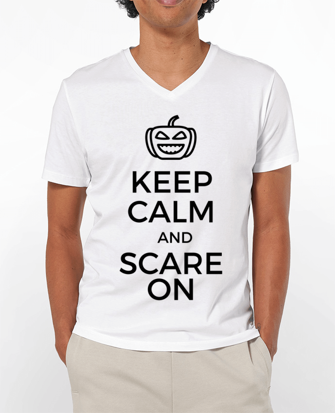 T-shirt homme Keep Calm and Scare on Pumpkin par tunetoo