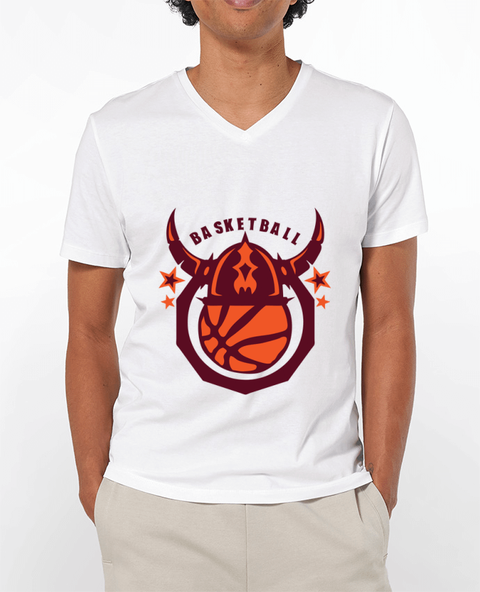 T-shirt homme basketball casque viking logo sport club par Achille