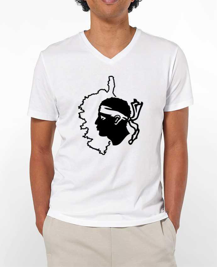 T-shirt homme Corse Carte et drapeau par Freeyourshirt.com