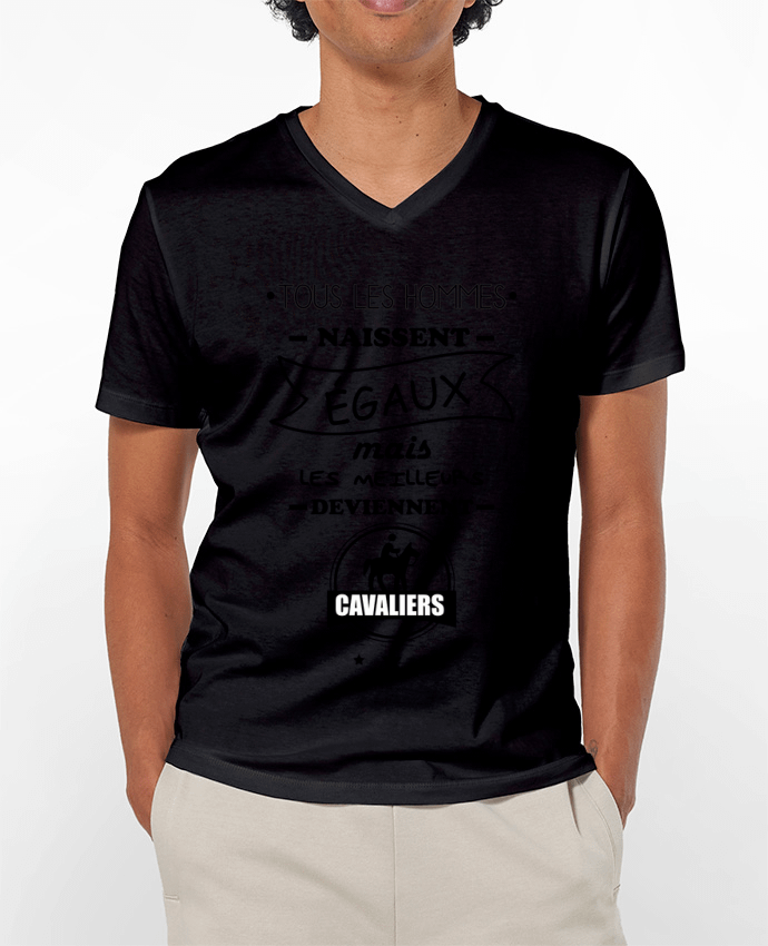 T-shirt homme Tous les hommes naissent égaux mais les meilleurs deviennent cavaliers, cavalier, chev