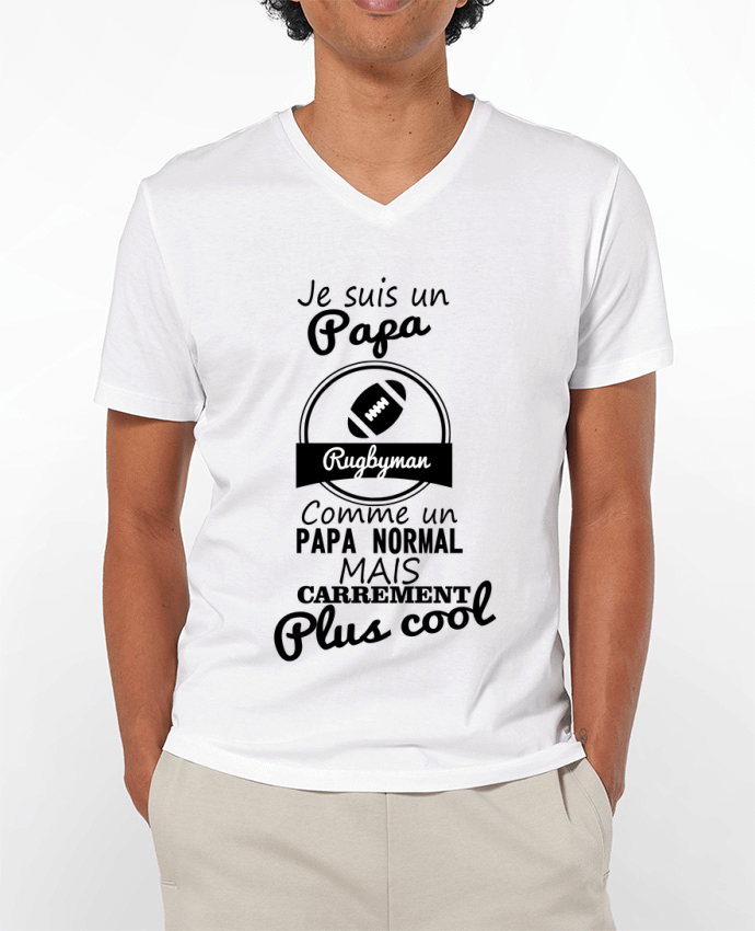 T-shirt homme Je suis un papa rugbyman comme un papa normal mais carrément plus cool par Benichan