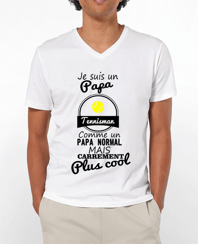 T-shirt homme Je suis un papa tennisman comme un papa normal mais carrément plus cool par Benichan