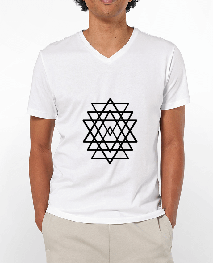 Camiseta Hombre Cuello en V 180g Logo Wolf rider officiel por Wolf Rider