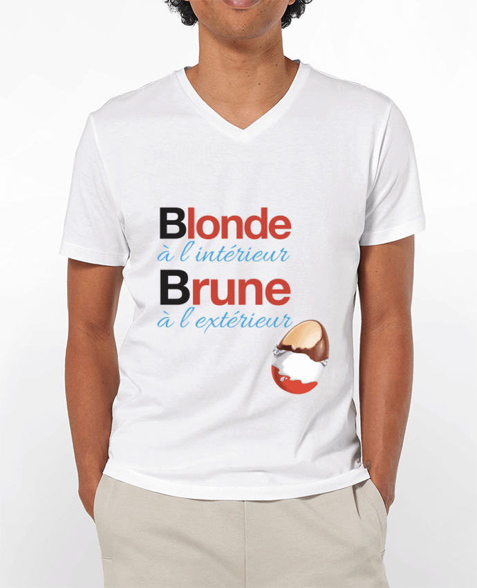 T-shirt homme Blonde à l'intérieur / Brune à l'extérieur par Monidentitevisuelle