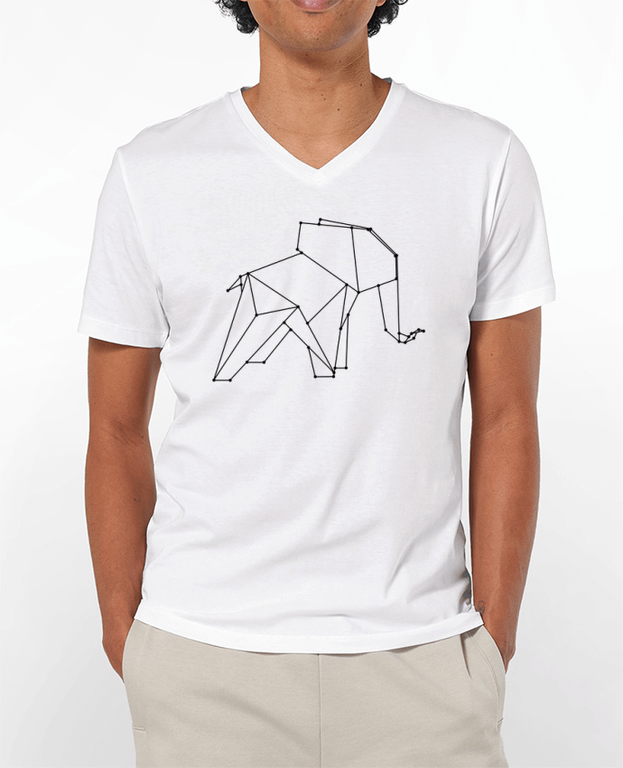 T-shirt homme Origami elephant par /wait-design