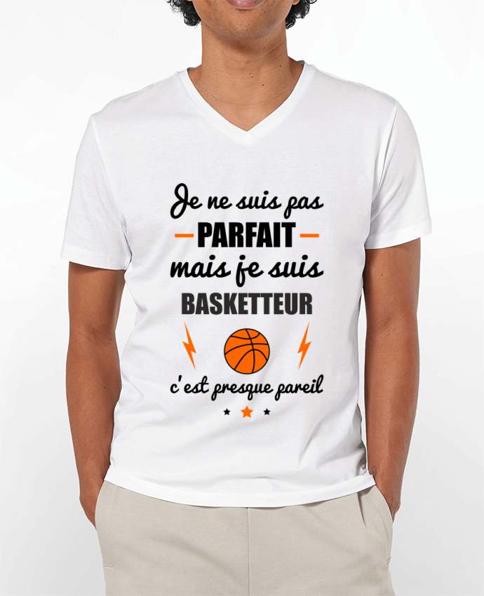 T-shirt homme Je ne suis pas parfait mais je suis basketteur c'est presque pareil par Benichan