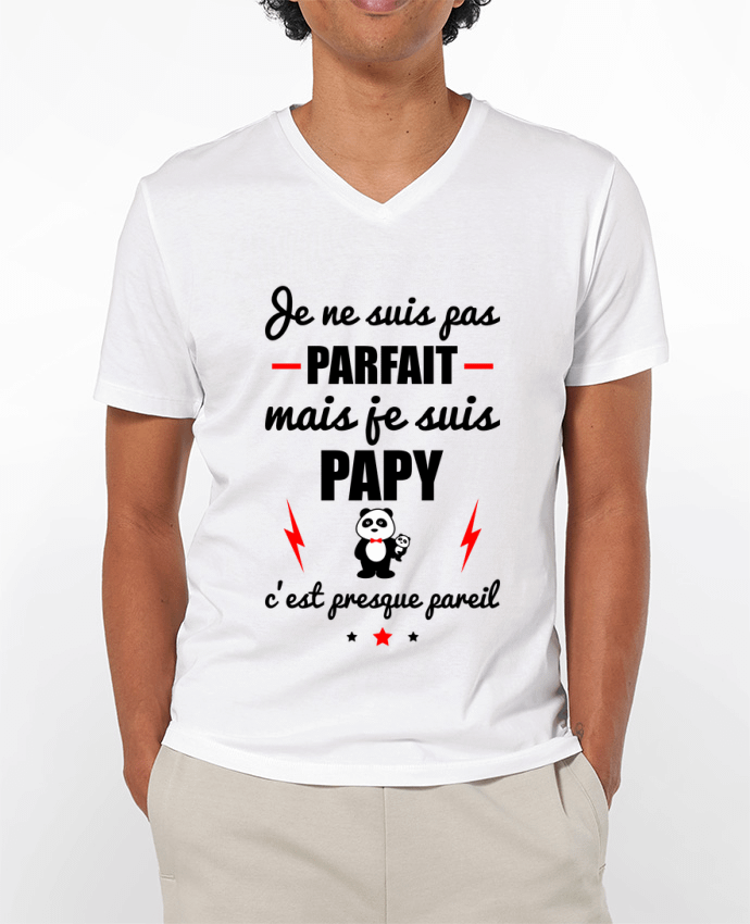 T-shirt homme Je ne suis pas parfait mais je suis papy c'est presque pareil par Benichan