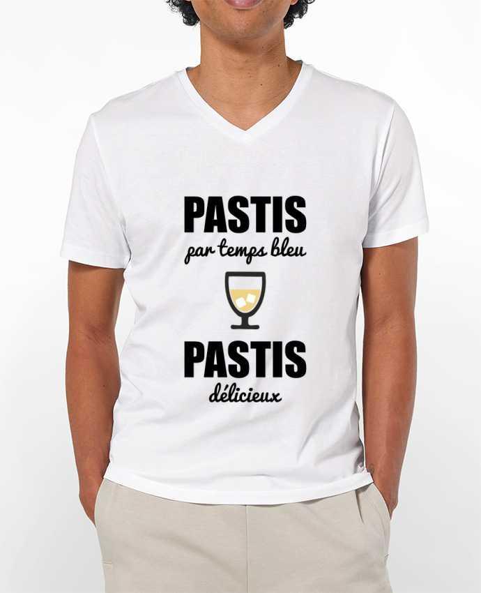 T-shirt homme Pastis par temps bleu pastis délicieux par Benichan