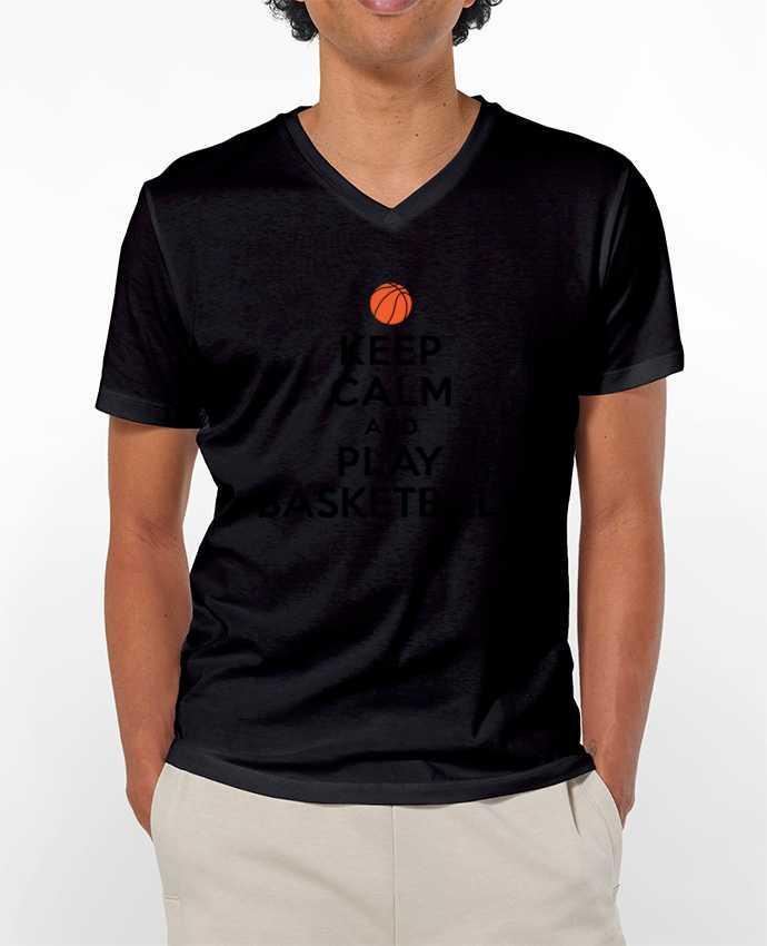 T-shirt homme Keep Calm And Play Basketball par Freeyourshirt.com