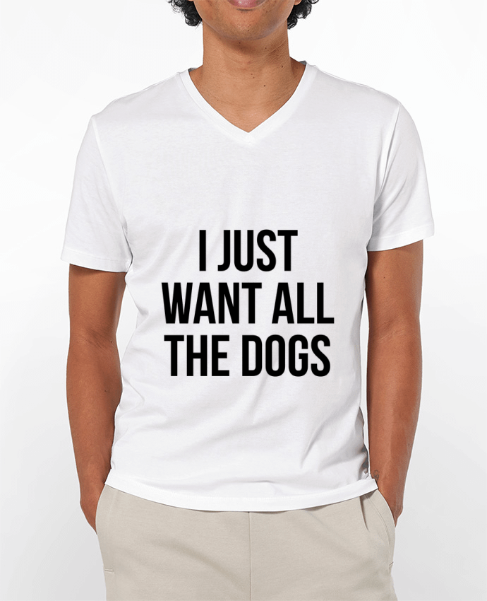 T-shirt homme I just want all dogs par Bichette