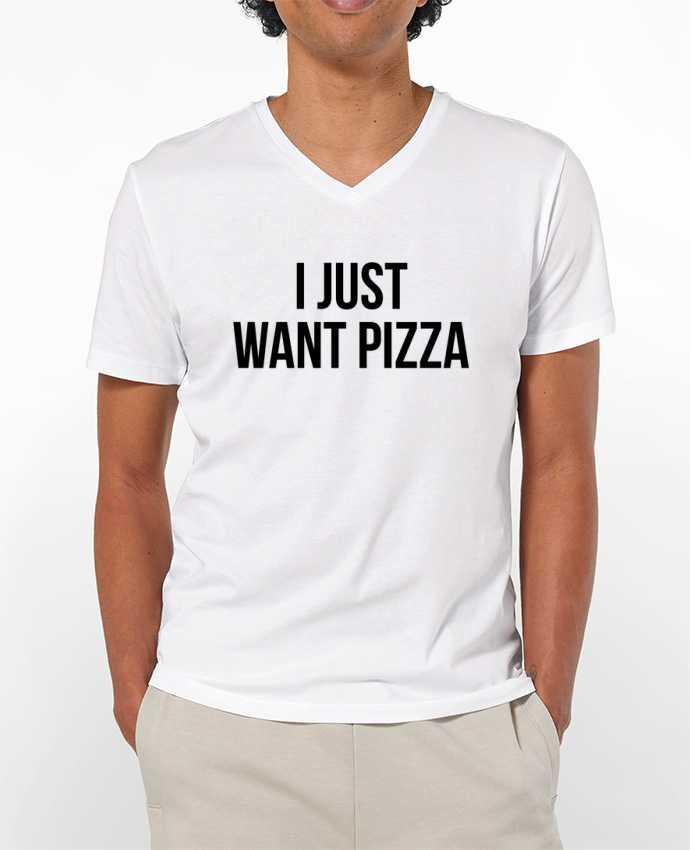 T-shirt homme I just want pizza par Bichette