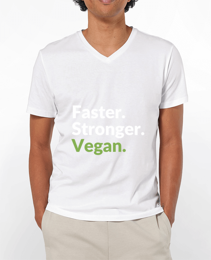 T-shirt homme Faster. Stronger. Vegan. par Bichette