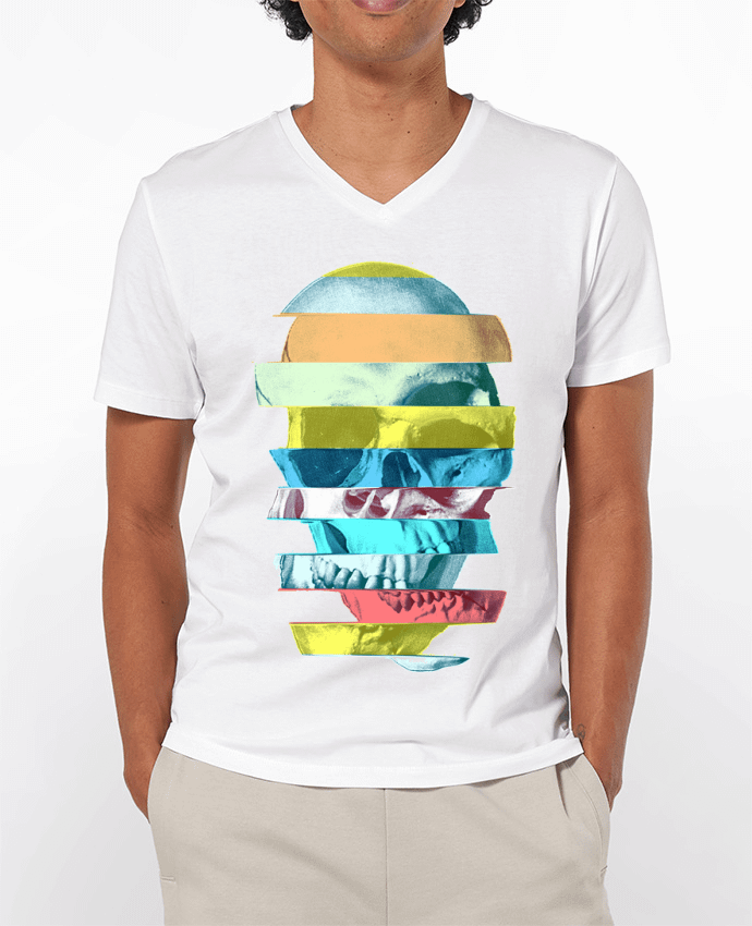 T-shirt homme Glitch Skull par ali_gulec