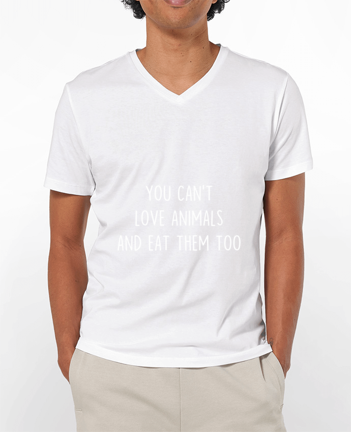 T-shirt homme You can't love animals and eat them too par Bichette