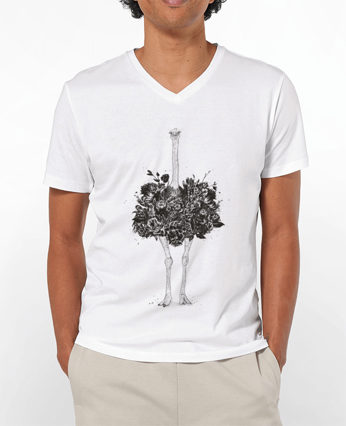 T-shirt homme Floral ostrich par Balàzs Solti