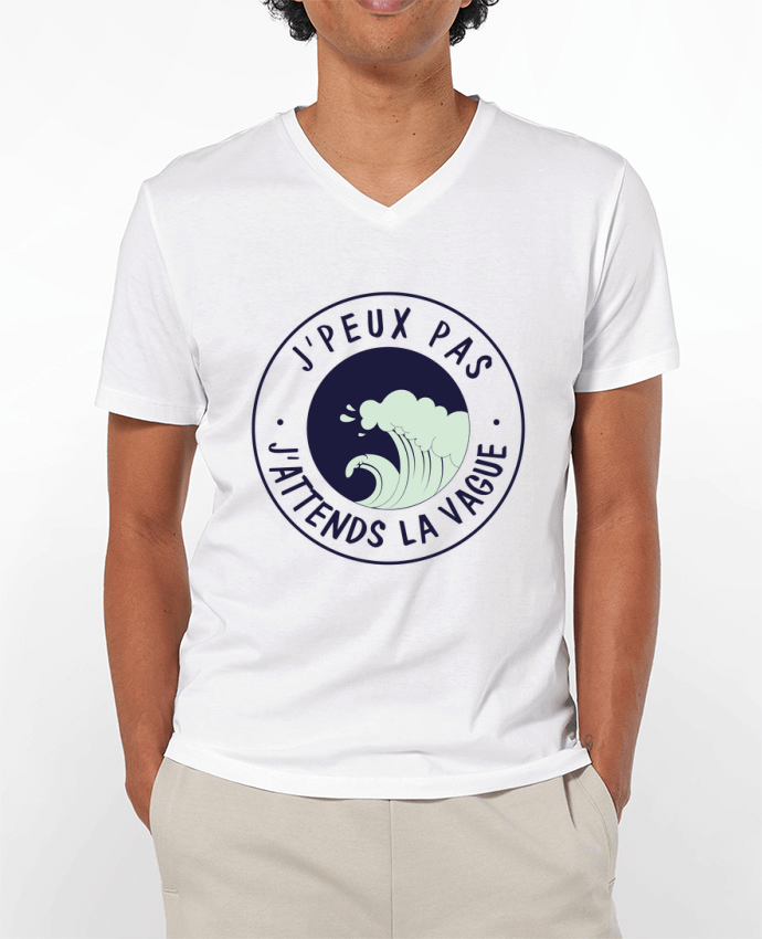 T-shirt homme Je peux pas j'attends la vague par FRENCHUP-MAYO