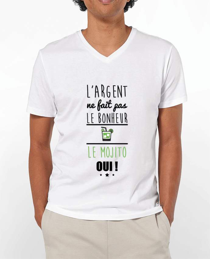 T-shirt homme L'argent ne fait pas le bonheur le mojito oui ! par Benichan