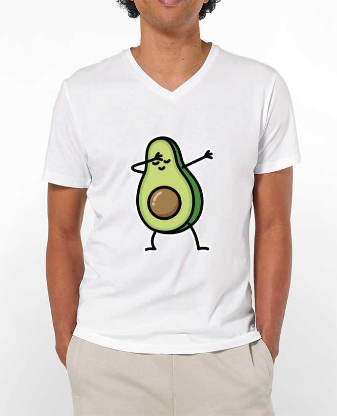 Camiseta Hombre Cuello en V 180g Avocado dab por LaundryFactory